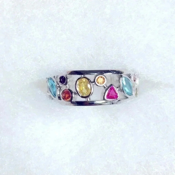 Semi Precious Gemstone 925 Silver Ring NWT - Picture 2 of 4